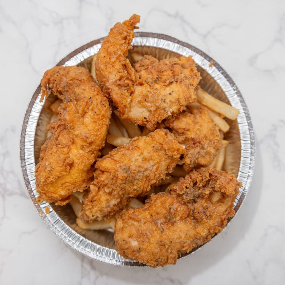 Chicken tenders with fries