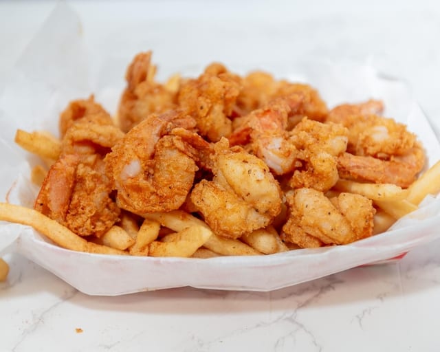 3 Fried Fish with 3 Shrimps and Fries